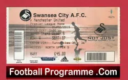 Swansea City v Manchester United 2015 – Match Ticket