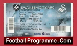 Swansea City v Manchester United 2016 – Football Ticket