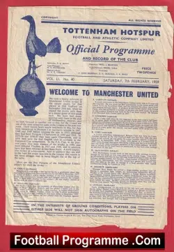 Tottenham Hotspur v Manchester United 1959 – to clear