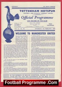 Tottenham Hotspur v Manchester United 1959 – 1950s