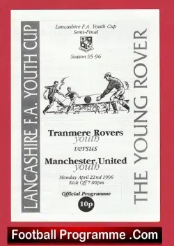 Tranmere Rovers v Manchester United 1996 – Youth Cup