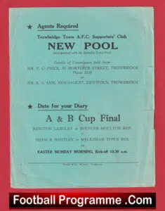 Trowbridge District v Wiltshire County 1969 – Friendly Match