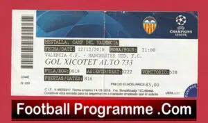 Valencia v Manchester United 2018 – Football Ticket Spain