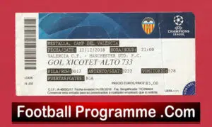 Valencia v Manchester United 2018 – Football Ticket Spain