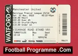 Watford v Manchester United 2015 – Football Ticket