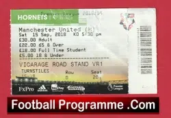 Watford v Manchester United 2018 – Football Ticket