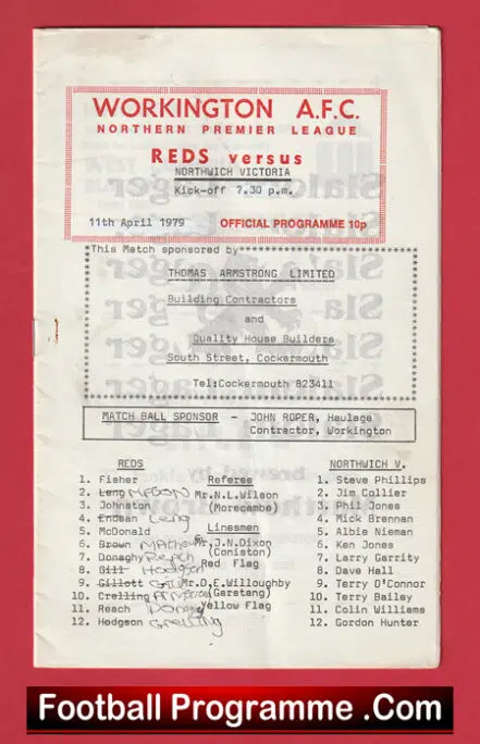 Workington v Northwich Victoria 1979