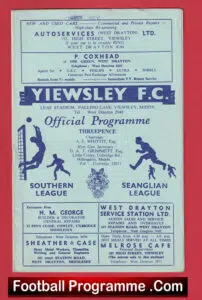 Yiewsley v Trowbridge Town 1961 – Southern League