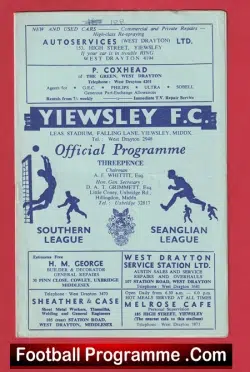 Yiewsley v Trowbridge Town 1961 – Southern League