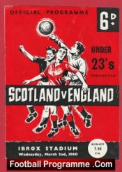 Scotland v England 1960 – U23 International Ibrox Denis Law
