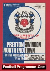 Preston North End v Swindon Town 1975 – Player Manager Bobby Charlton