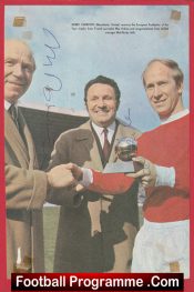 Manchester United Matt Busby + Bobby Charlton Signed Autographed Picture