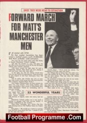 Manchester United Matt Busby Autograph Signed Picture 1960s Man Utd