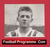 Huddersfield Town Denis Law Autograph Signed Picture 1950s Man Utd