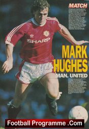 Manchester United Mark Hughes Signed Autographed Football Picture