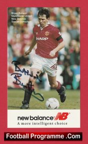 Manchester United Bryan Robson Autograph Signed Man United