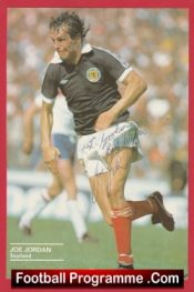 Manchester United + Scotland Joe Jordan Autograph Signed Picture