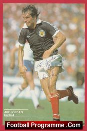 Manchester United + Scotland Joe Jordan Autograph Signed Picture