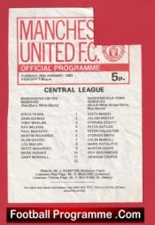 Manchester United v Huddersfield Town 1983 – Reserves Mark Hughes
