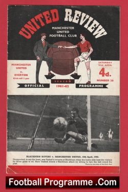  Manchester United v Sheffield Wednesday 1962 - Man Utd Football Programme .COM Football Programmes Memorabilia