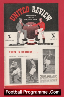  Manchester United v Everton 1950 - Lowest Ever Attendance Football Programme .COM Football Programmes Memorabilia