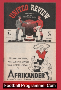  Manchester United v Everton 1947 - Man Utd 1940's Football Programme .COM Football Programmes Memorabilia