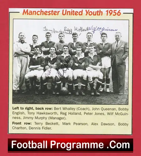 Manchester United Multi Signed Autographed Youth Team Picture 1956 - Image 2