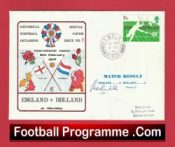 Manchester United Brian Greenhoff Autograph England v Holland 1977 Cover FDC