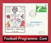 Manchester United Brian Greenhoff Autograph England v Holland 1977 Cover FDC