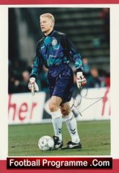 Manchester United Peter Schmeichel Signed Autographed Press Picture 1996