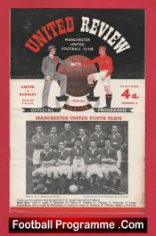 Manchester United v Burnley 1953 – 1950s Man United Programmes