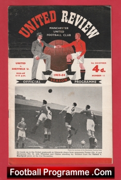  Manchester United v Arsenal 1953 - 1950's Man United Football Programme .COM Football Programmes Memorabilia