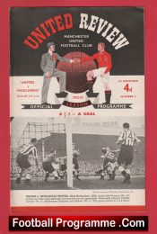 Manchester United v Middlesbrough 1952 – Football Programme