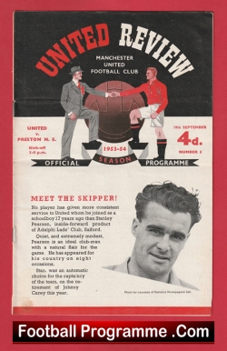  Manchester United v Sheffield United 1953 - Man Utd 1950's Football Programme .COM Football Programmes Memorabilia