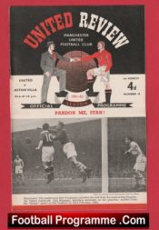 Manchester United v Aston Villa 1952 – Man Utd Programme