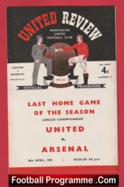 Manchester United v Burnley 1952 – 1950s Programme