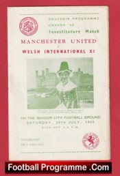 Welsh International v Manchester United 1969 – George Best + Bobby Charlton