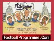 Manchester United European Cup Final 1968 25 Years Anniversary Signed Card