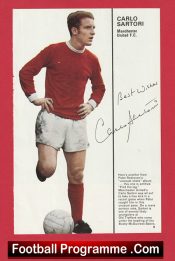 Manchester United Carlo Sartori Signed Magazine Picture Man Utd