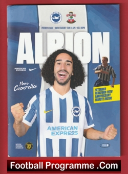  Brighton Hove Albion v Leeds United 2015 - Multi Signed Autographed Football Programme .COM Football Programmes Memorabilia