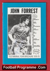 John Forest Testimonial Benefit Match Bury 1978 – Autographed