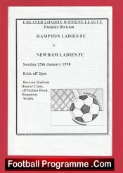 Hampton Ladies v Newham Ladies 1998 – Womens Football