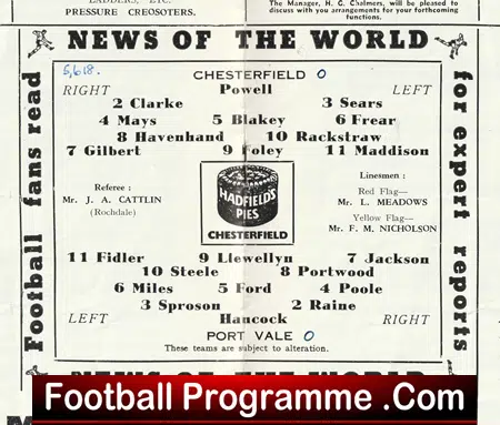 Chesterfield v Port Vale 1961 - Image 3