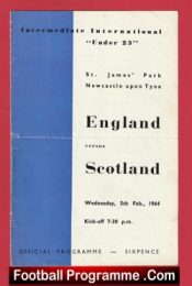 England v Scotland 1964 – Under 23 Newcastle + Bremner