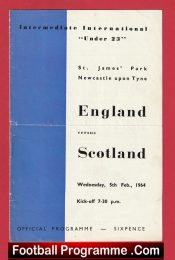 England v Scotland 1964 – Under 23 Newcastle + Bremner