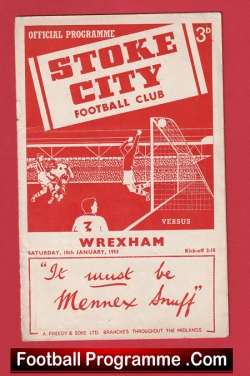  Stoke City v Manchester City 1952 - Opening Match of the season Football Programme .COM Football Programmes Memorabilia