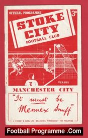 Stoke City v Manchester City 1952 – Opening Match of the season