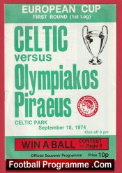 Glasgow Celtic v Olympiakos Piraeus 1974 – European Cup