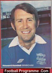 Birmingham City Howard Kendall Signed Magazine Picture