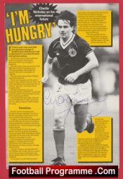 Scotland Charlie Nicholas Signed Magazine Picture